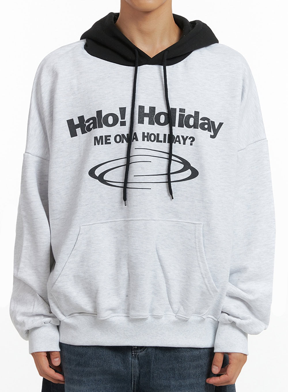 Men's Mixed Color Graphic Hoodie Sweatshirt IO402