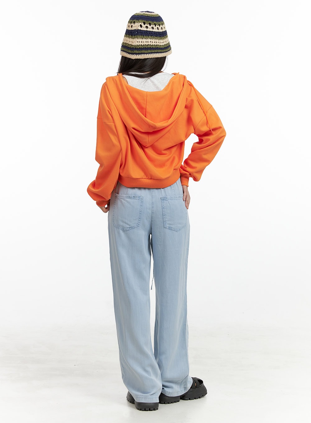 Crop Zip-Up Hoodie OL408