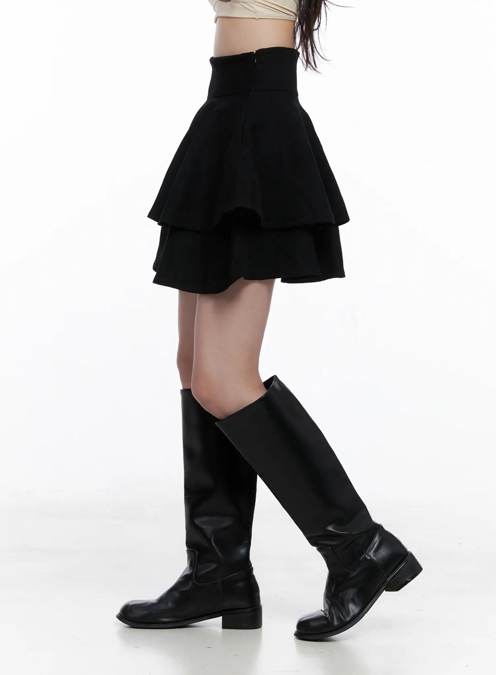 High Waist Tiered Mini Skirt CS523