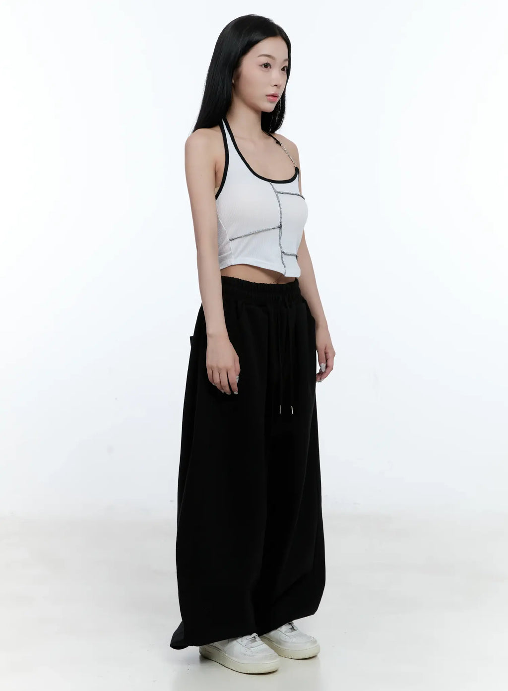 Wide-Leg Relaxed-Fit Track Pants CL530