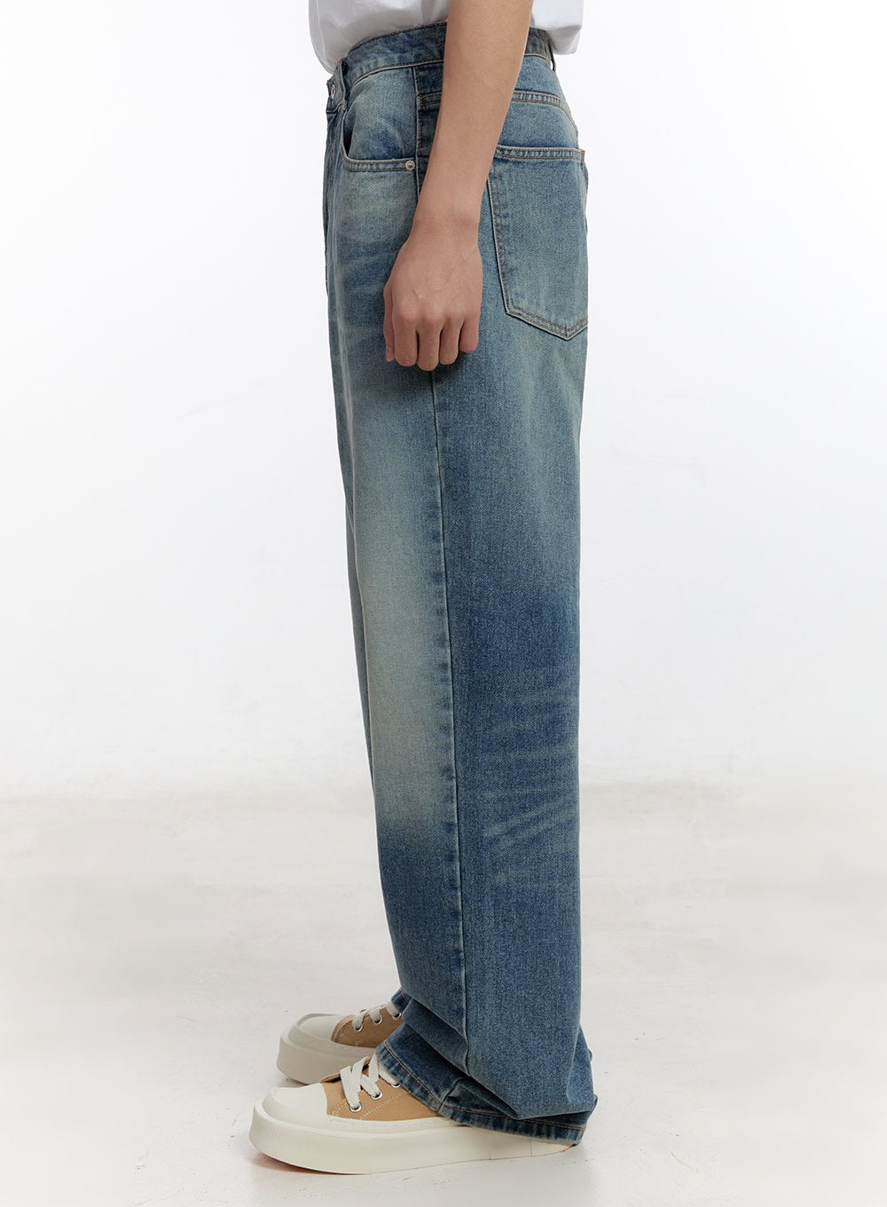 Men's Washed Baggy Jeans IA504