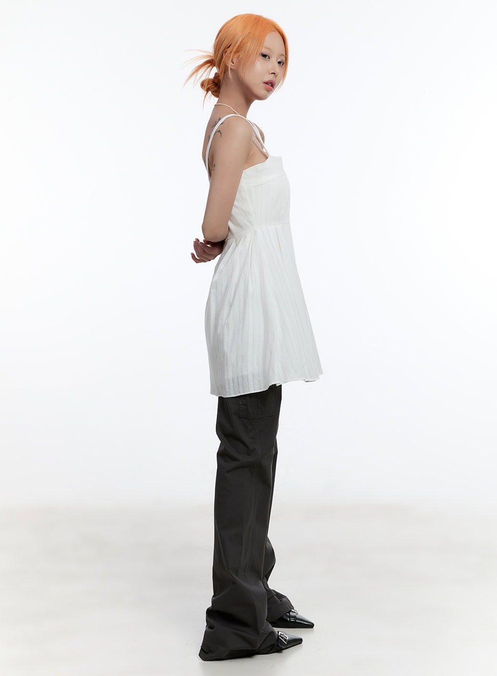 Cargo Cotton Bootcut Pants CY530