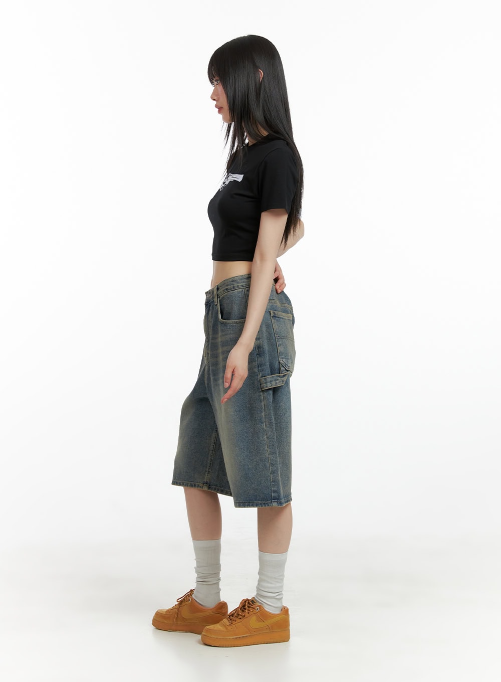 Washed Baggy Jorts CL401