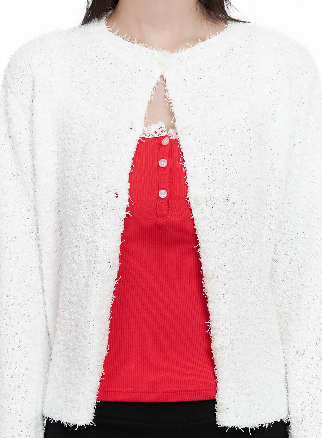 Textured Knit Cardigan IS508