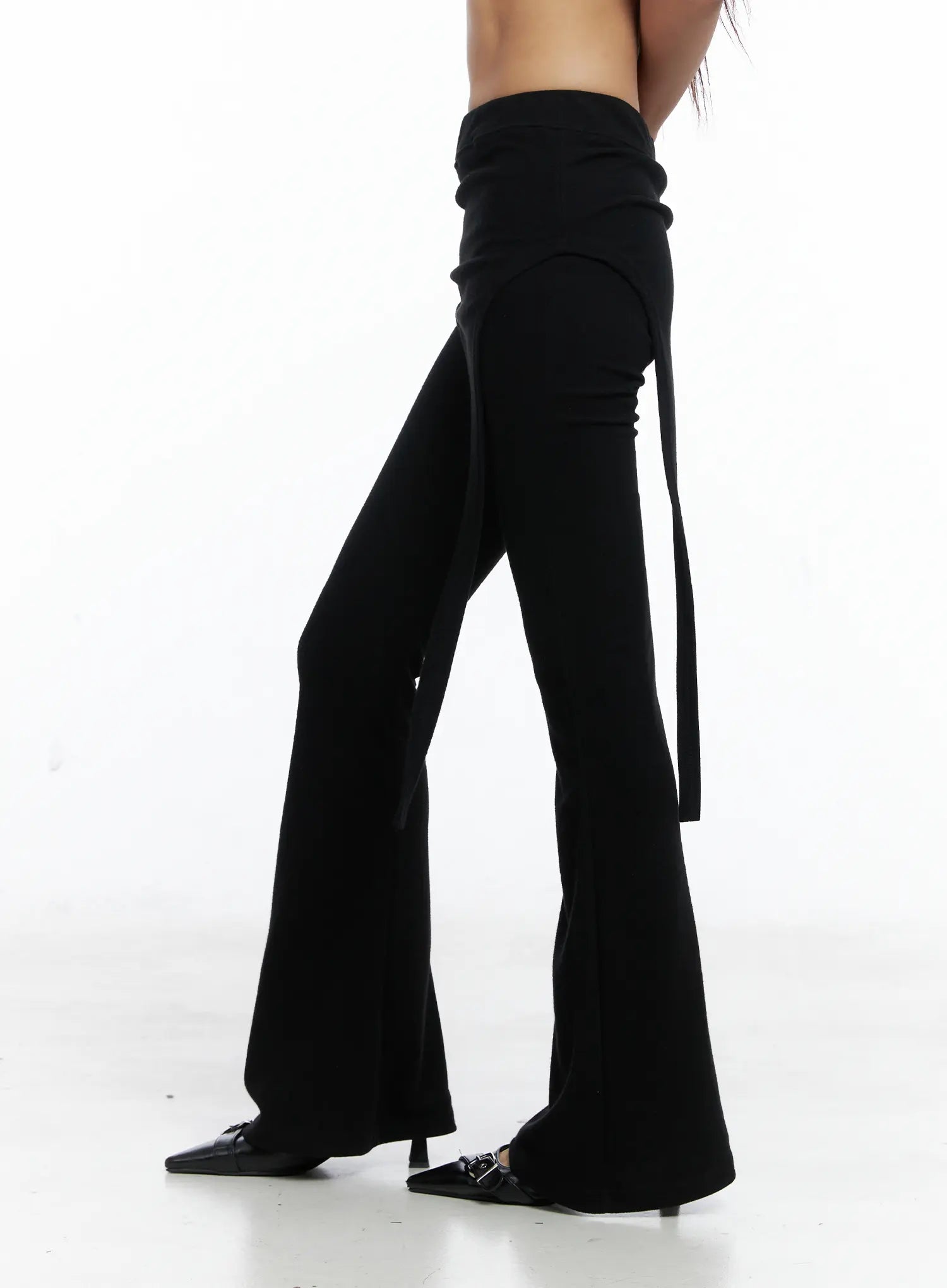Layered Tie Flared Pants CS505
