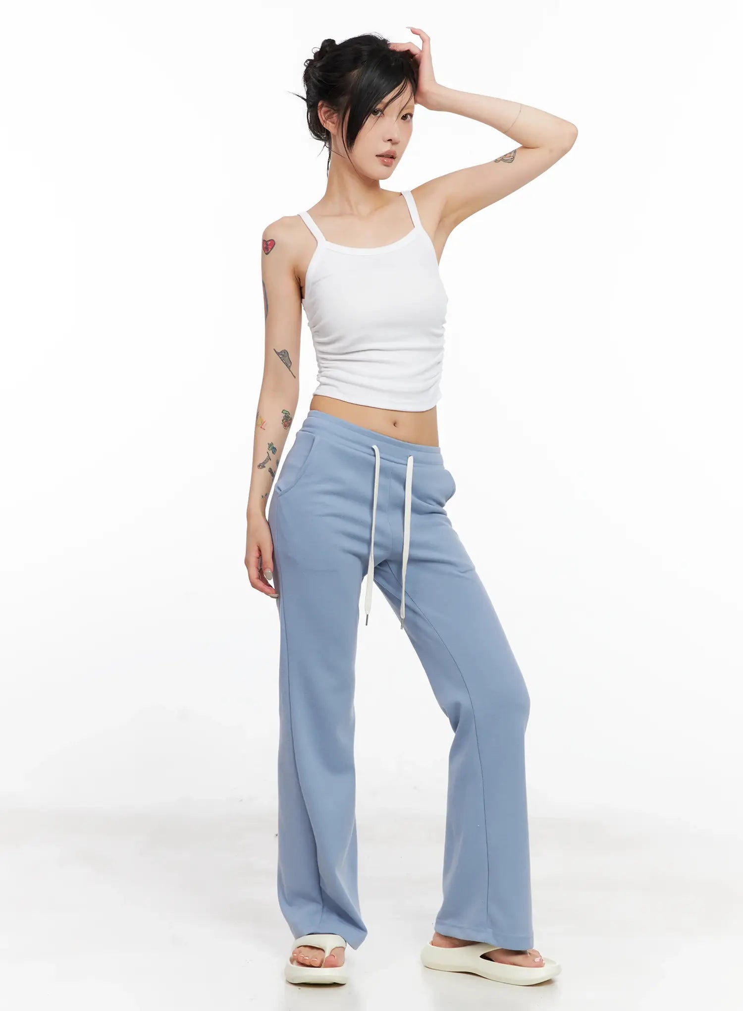 Embroidered Flare Track Pants CL525