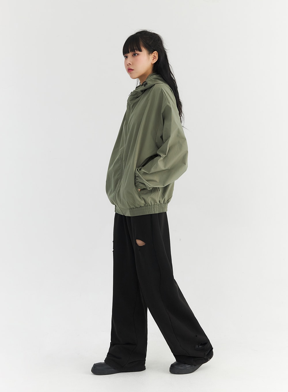 Loose Fit Zip-Up Jacket CO327