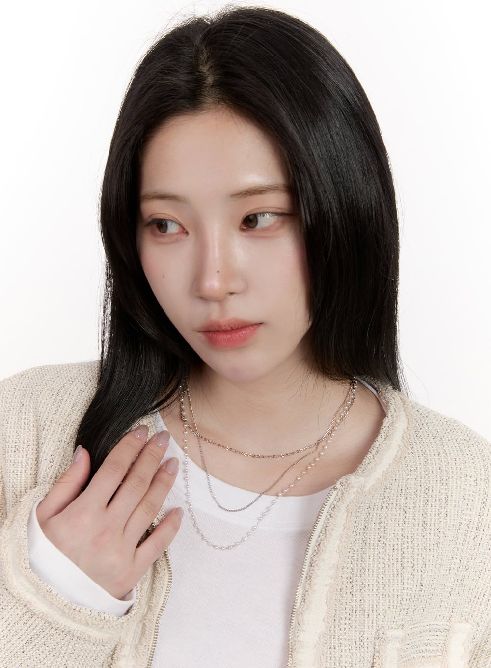 Triple Layered Pearl Necklace CJ531