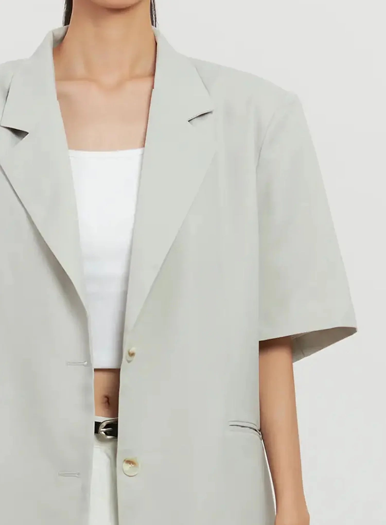 Short-Sleeve Blazer Jacket IL528