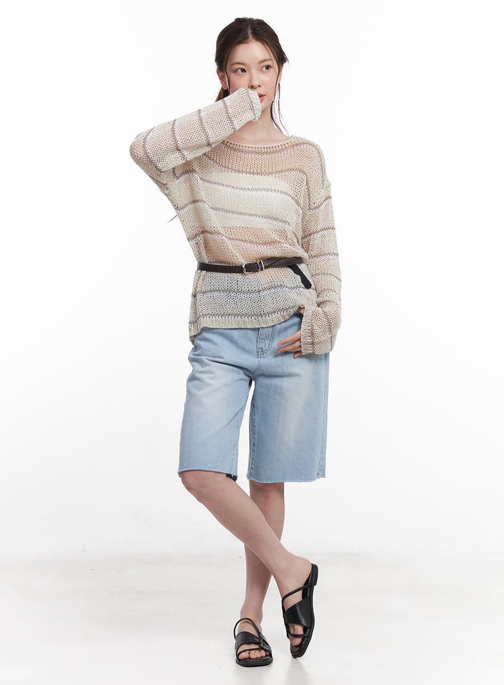 Loose-Fit Striped Sweater CY519