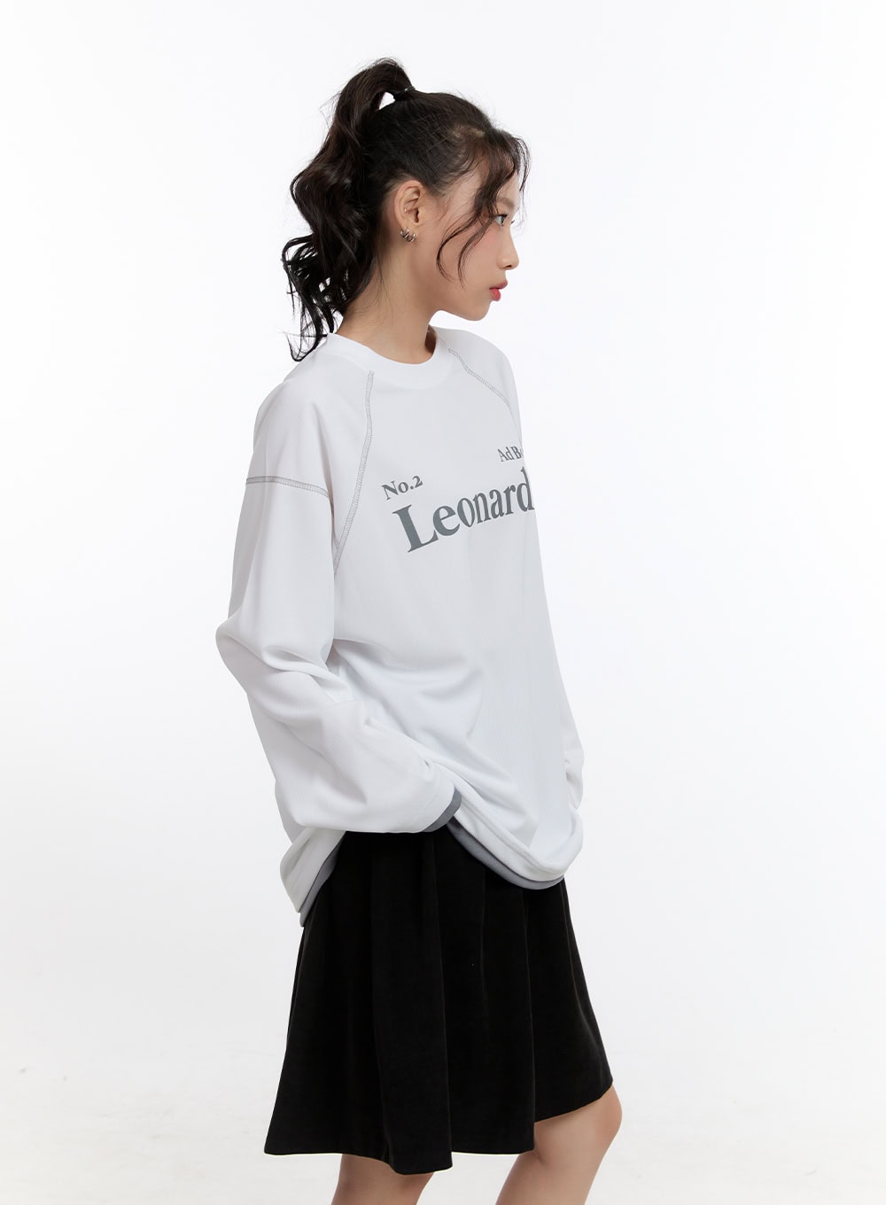 Oversize Stitched Long Sleeve Top CN421