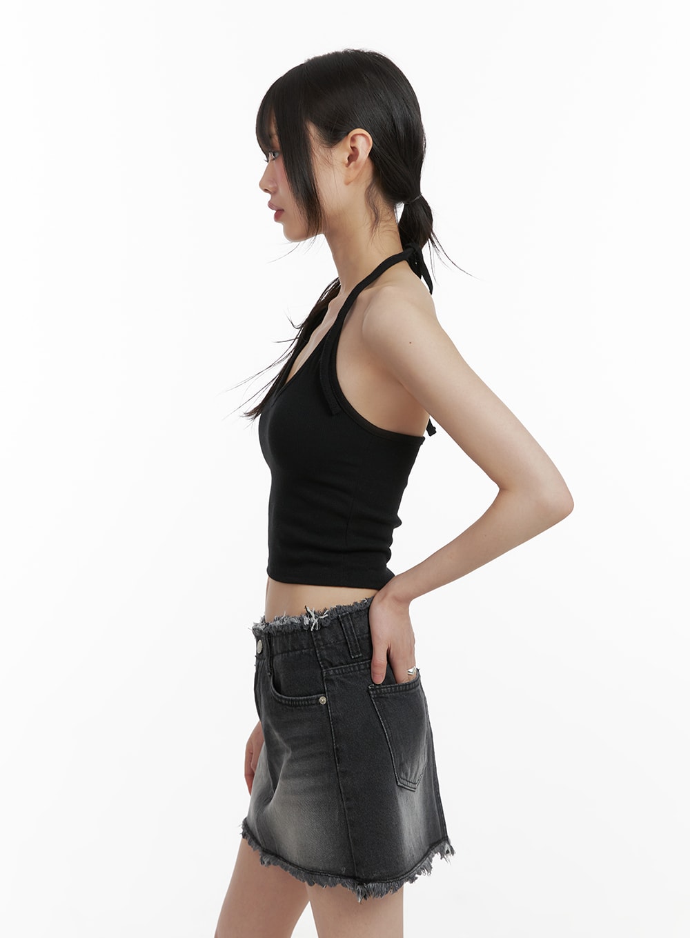 Halter Strap Crop Cami Top CA419