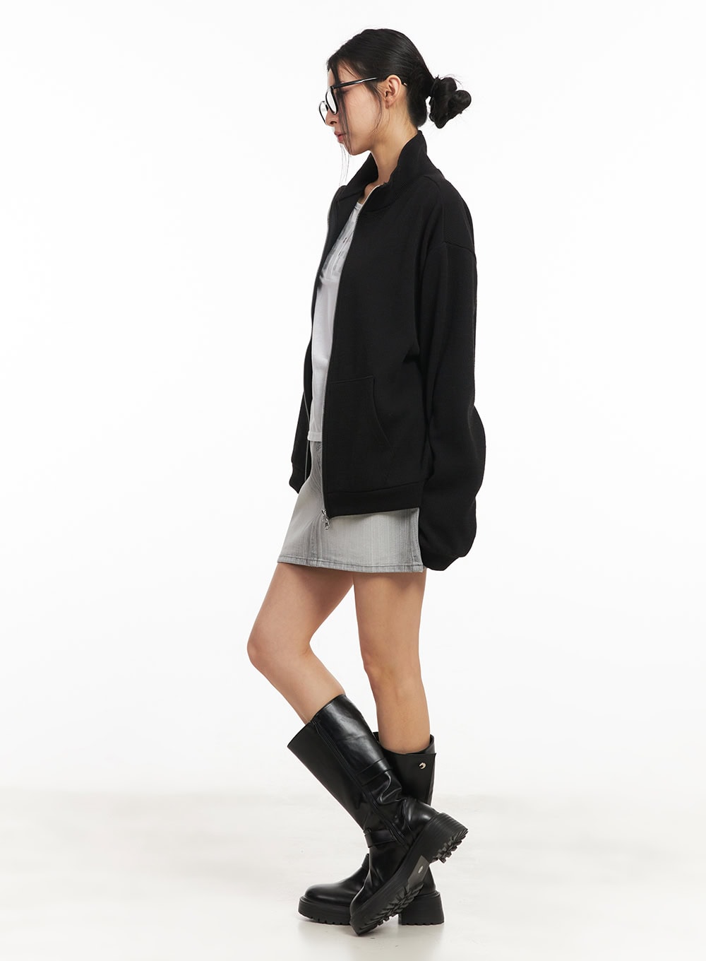 Classic Zip-Up Knit Jacket CM503