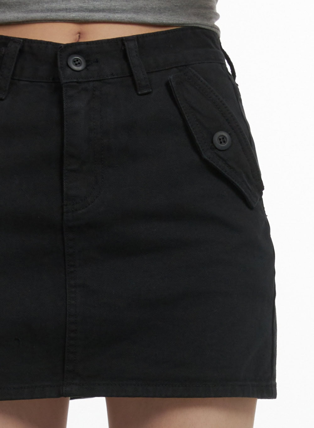 Solid Cargo Mini Skirt CY417