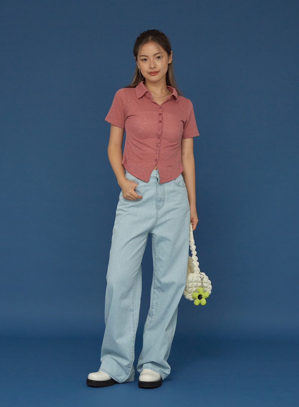 Basic Wide Denim Pants CG02