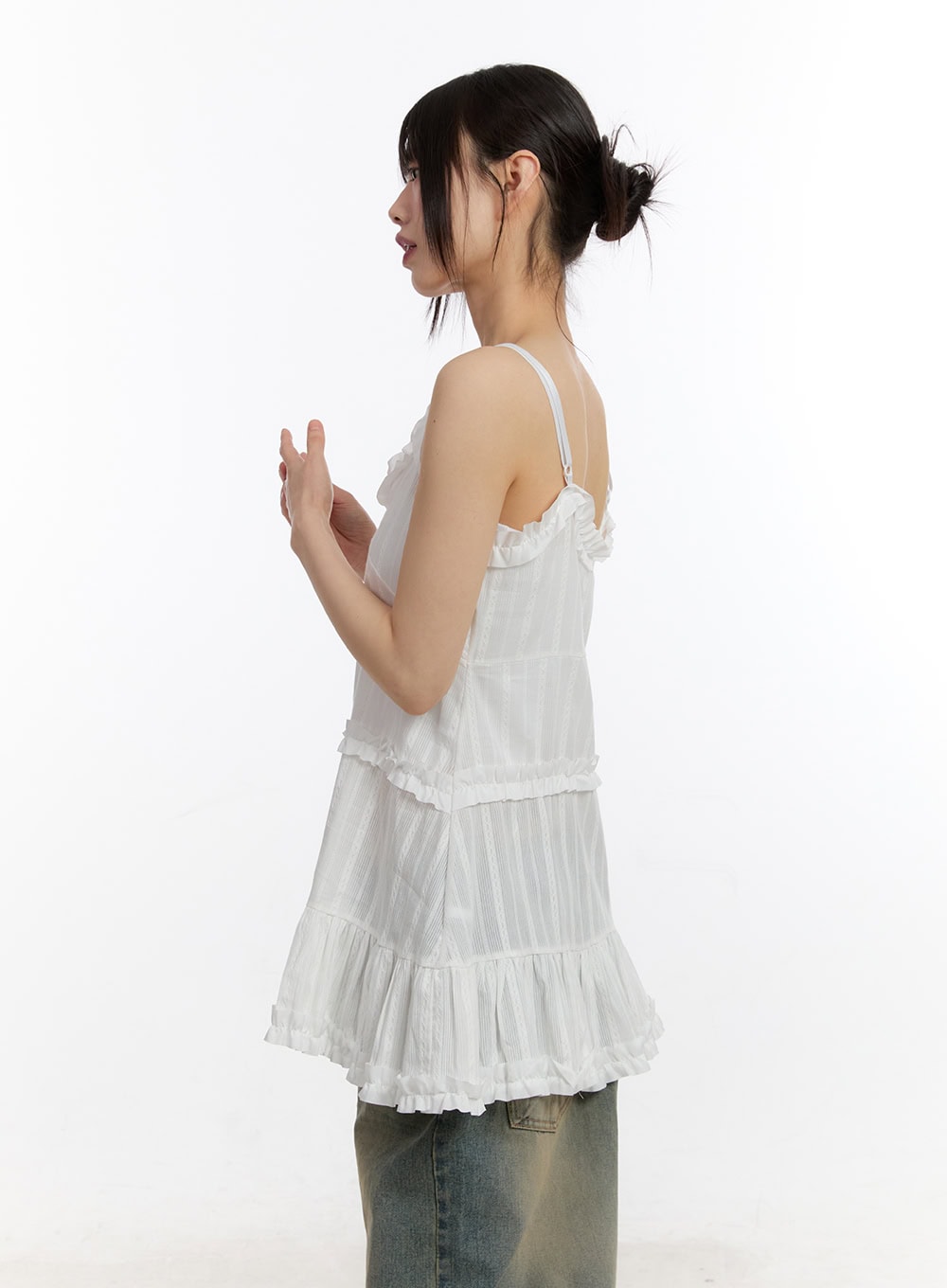 Angel Frill Lace Cami Mini Dress CA508