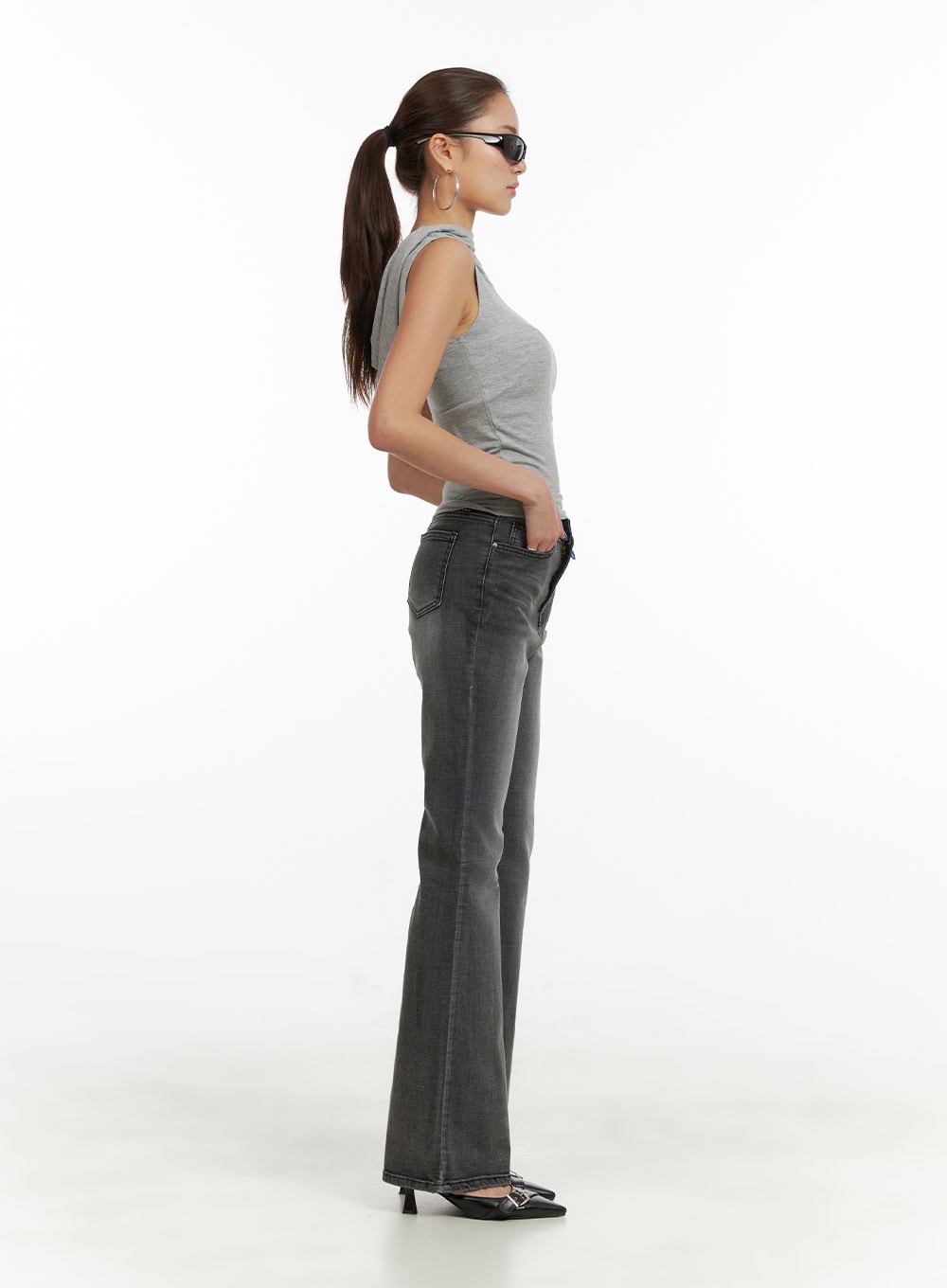 Basic Low Rise Bootcut Jeans CY431