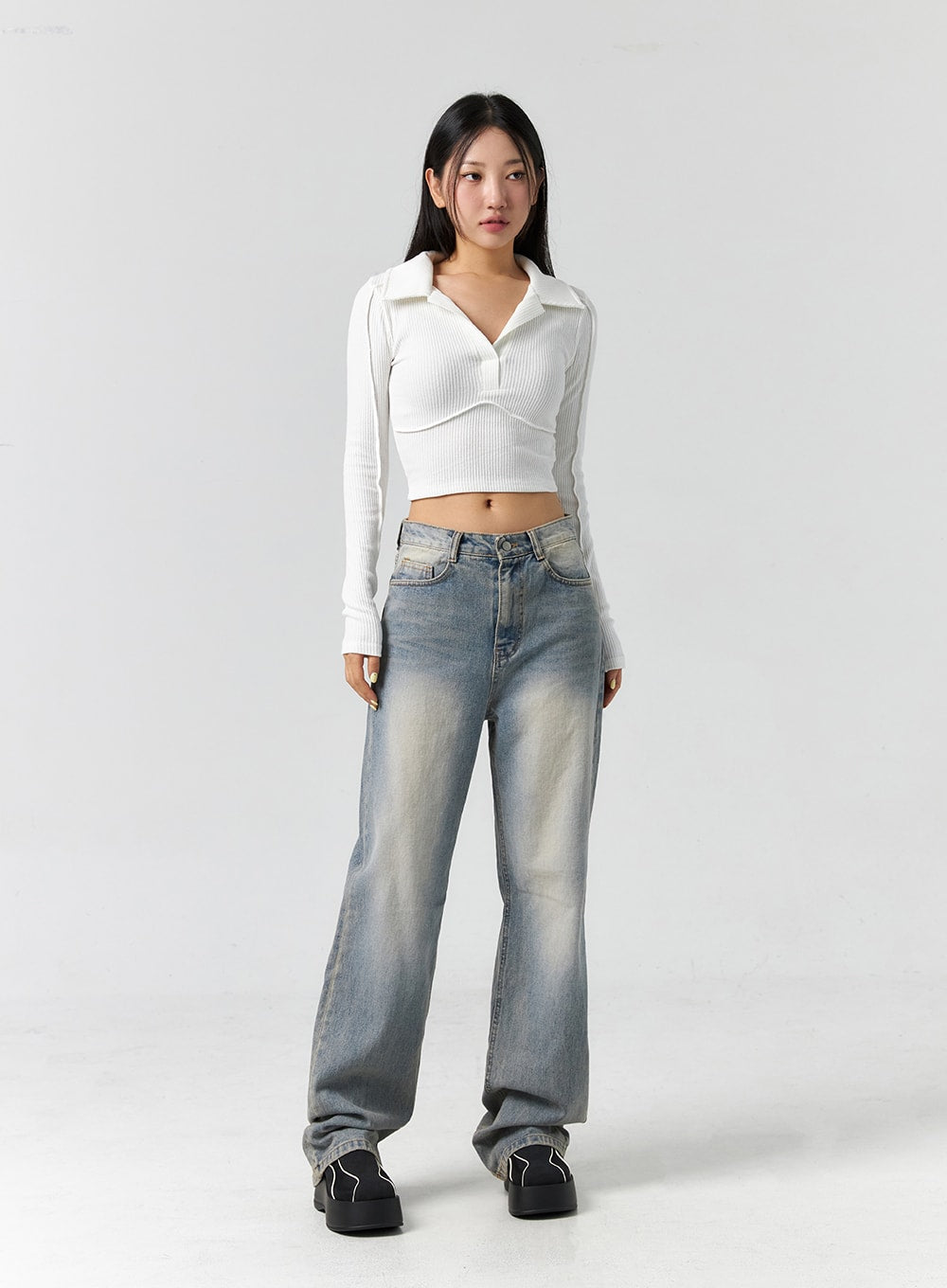 Collar Crop Top CS308