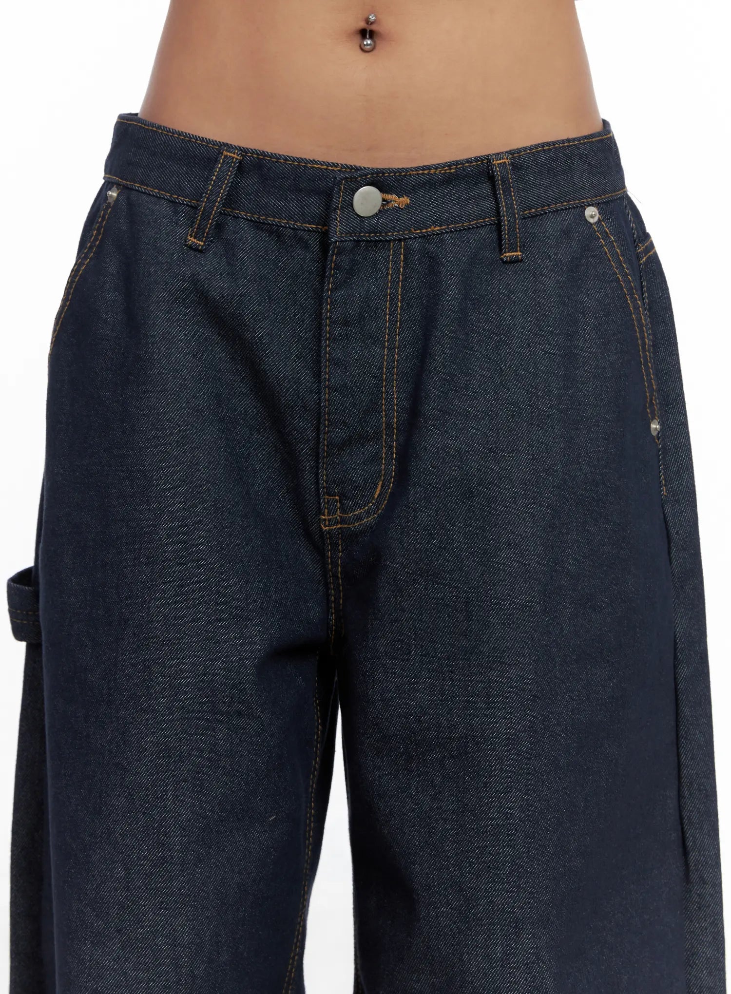 Relaxed Fit Dark Denim Jeans CS522