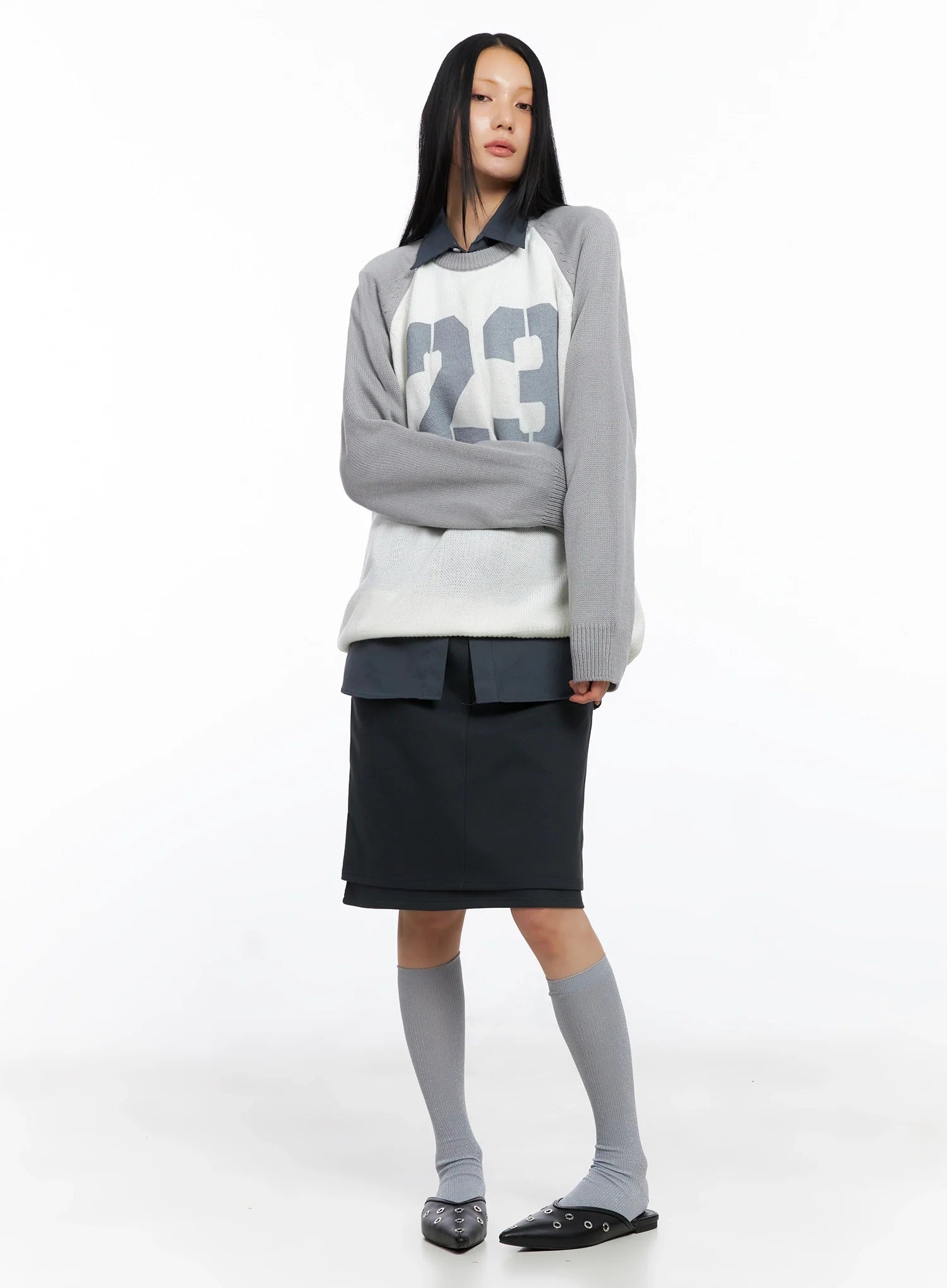 Versatile Double-Layered Midi Skirt CO517