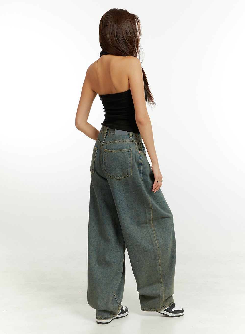 Denim Washed Baggy Jeans CU424