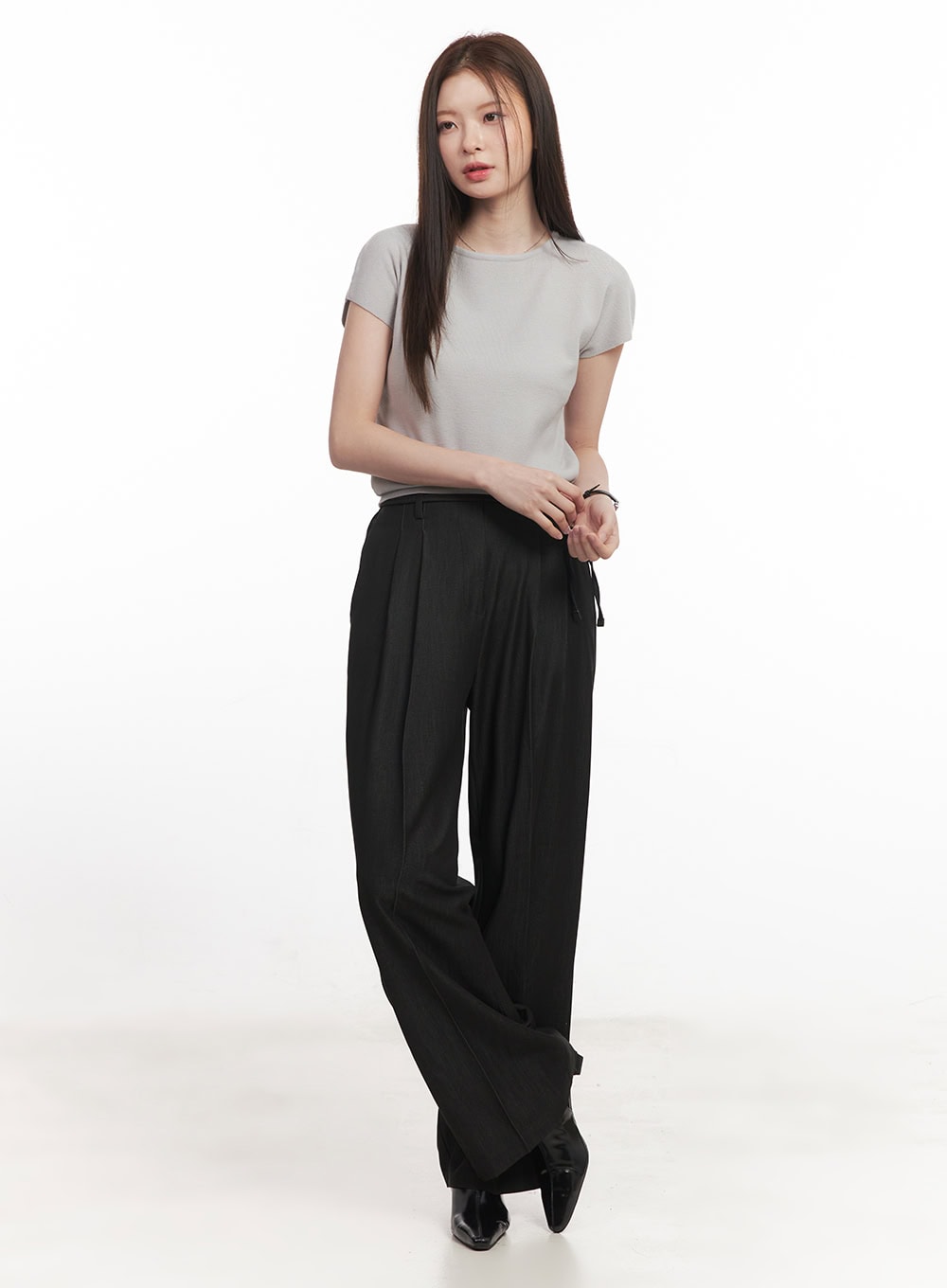 Soft-Touch Short Sleeve Sweater CA502