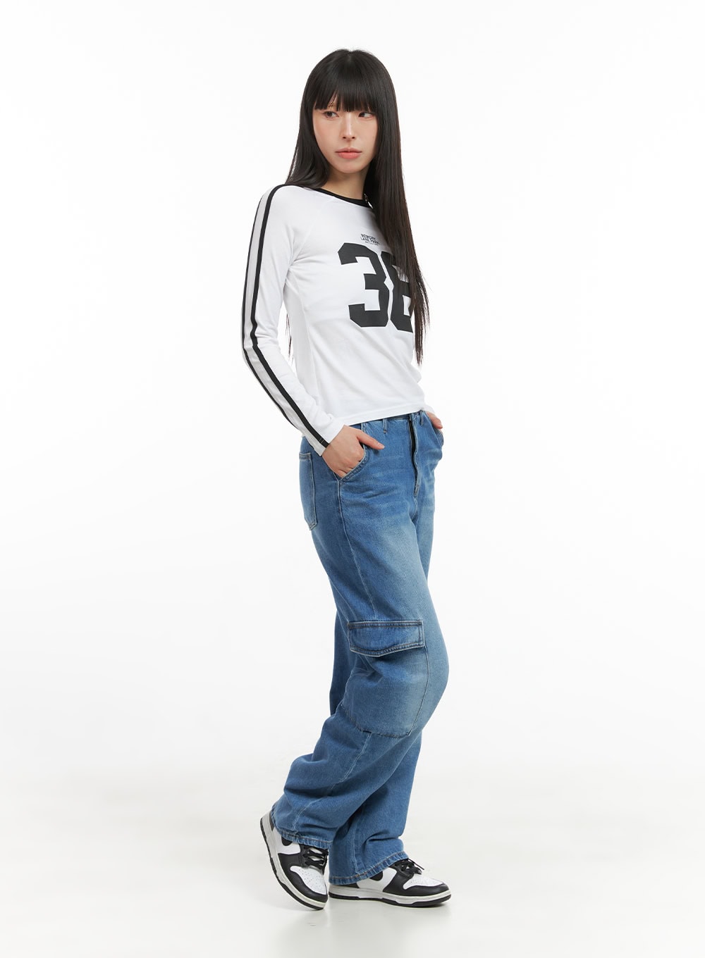 Blokecore Cotton Lettering Raglan Crop Top CG420