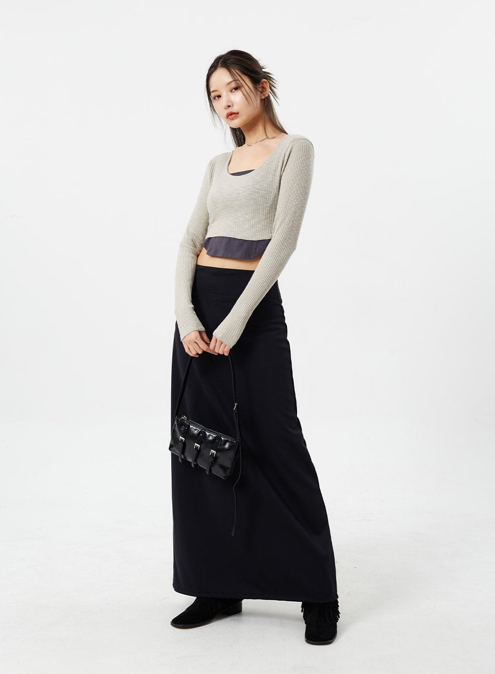 Mid-Rise Maxi Skirt CM307