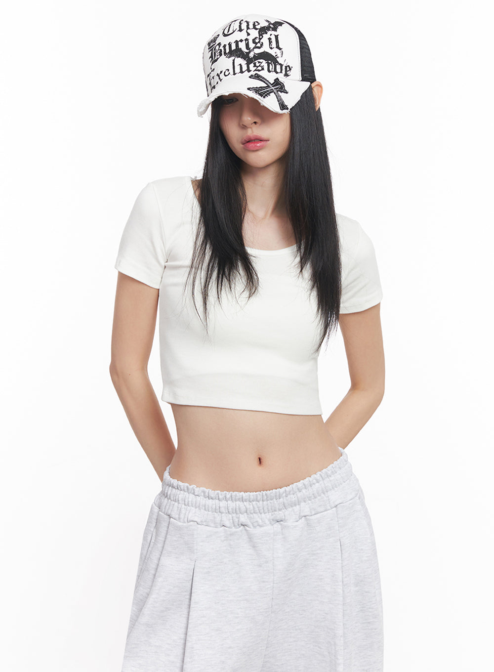 Patched Graphic Mesh Cap IY516