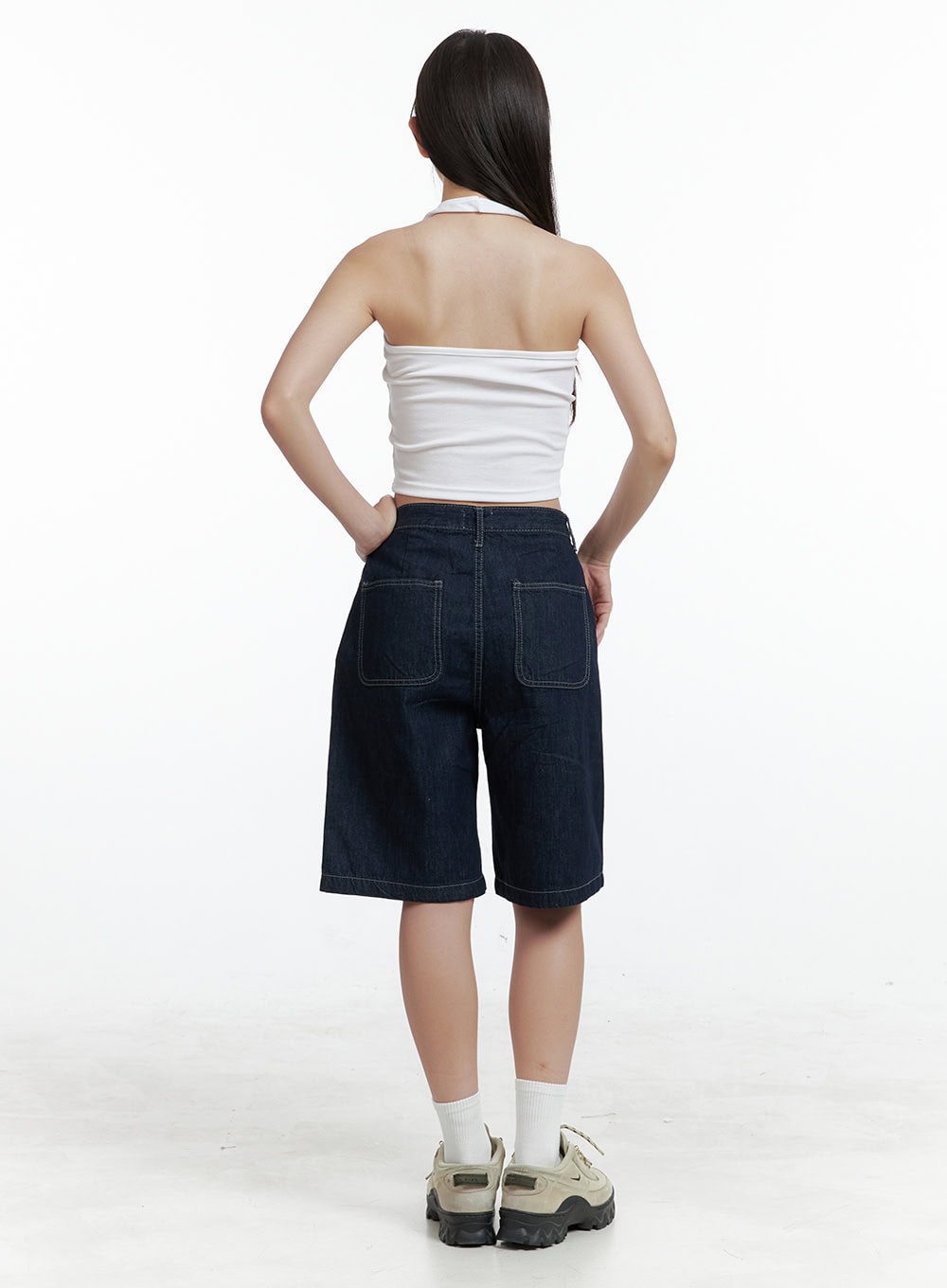 Halterneck Crop Tank Top OL401