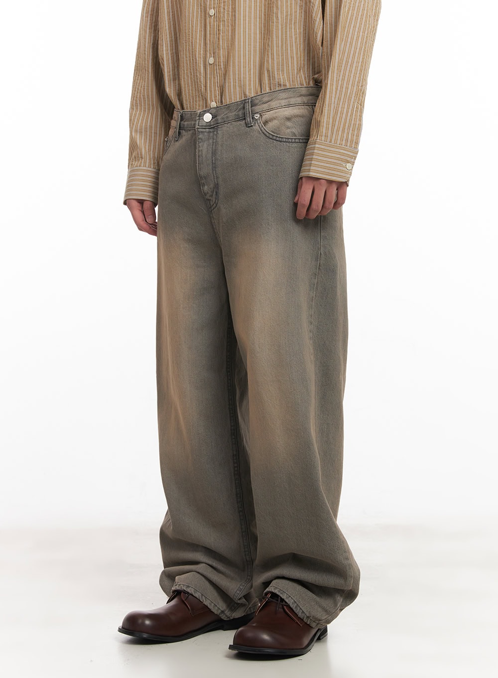 Men's Washed Straight-Leg Jeans IM514