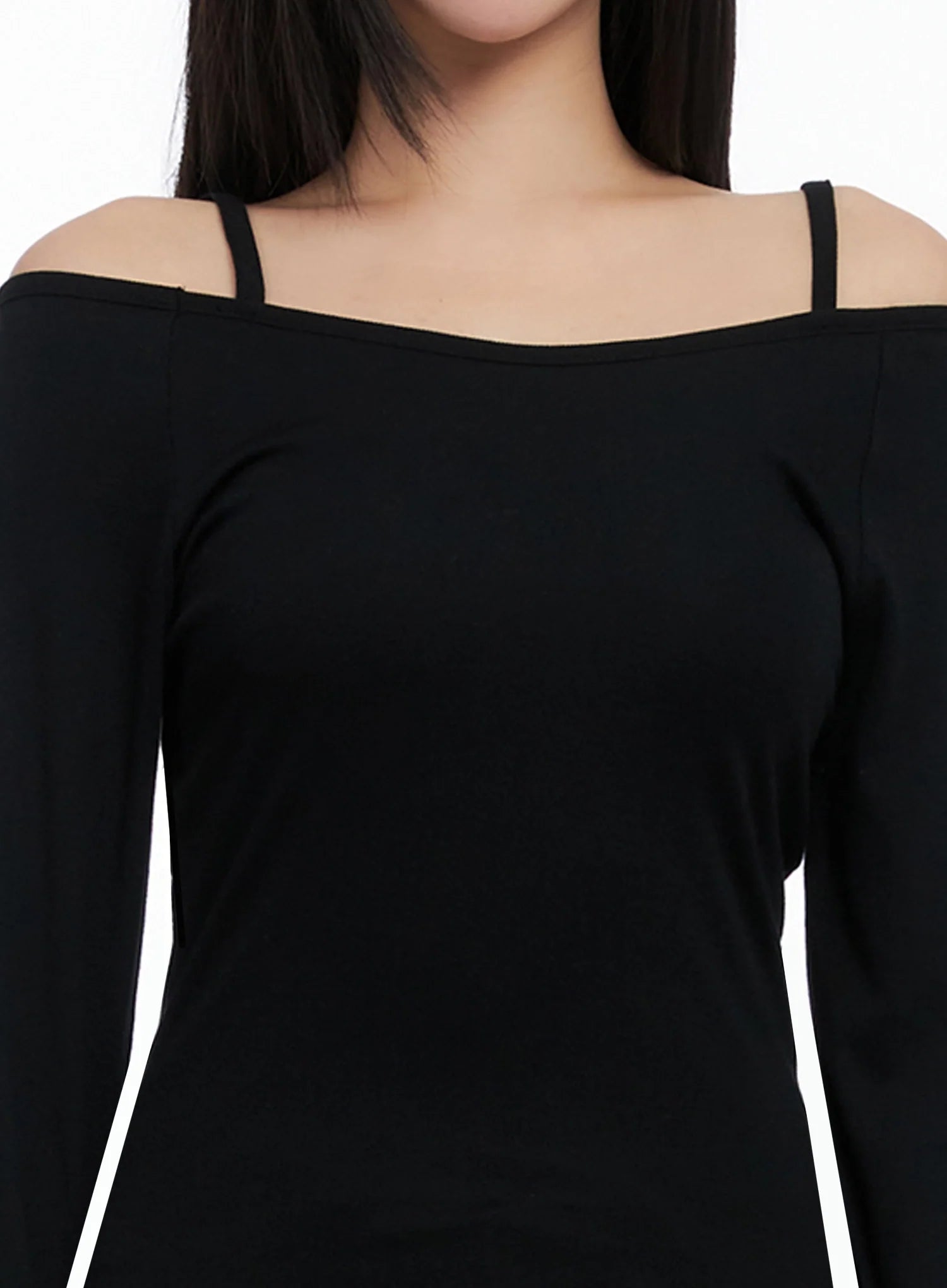 Elegant Long Sleeve Off-Shoulder Top IS525