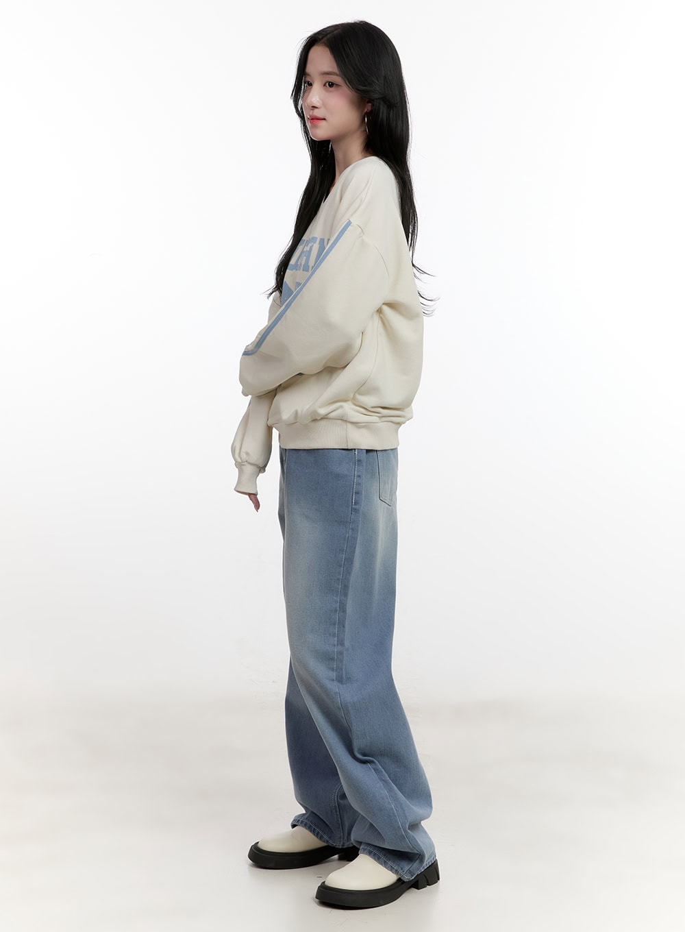 Zoey Washed Wide-Leg Jeans CF528