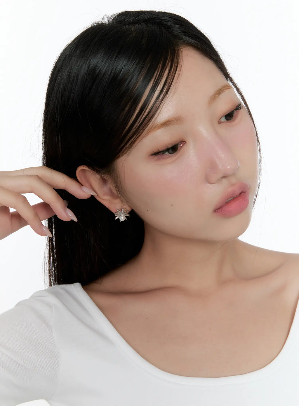 Radiant Sun Faux Pearl Stud Earrings CS518