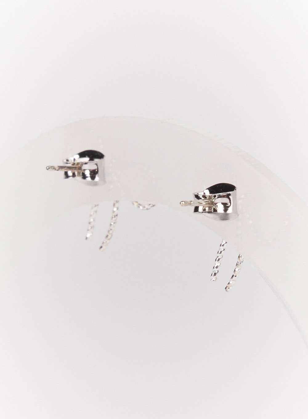 Noir Knot Ribbon Earrings IM531