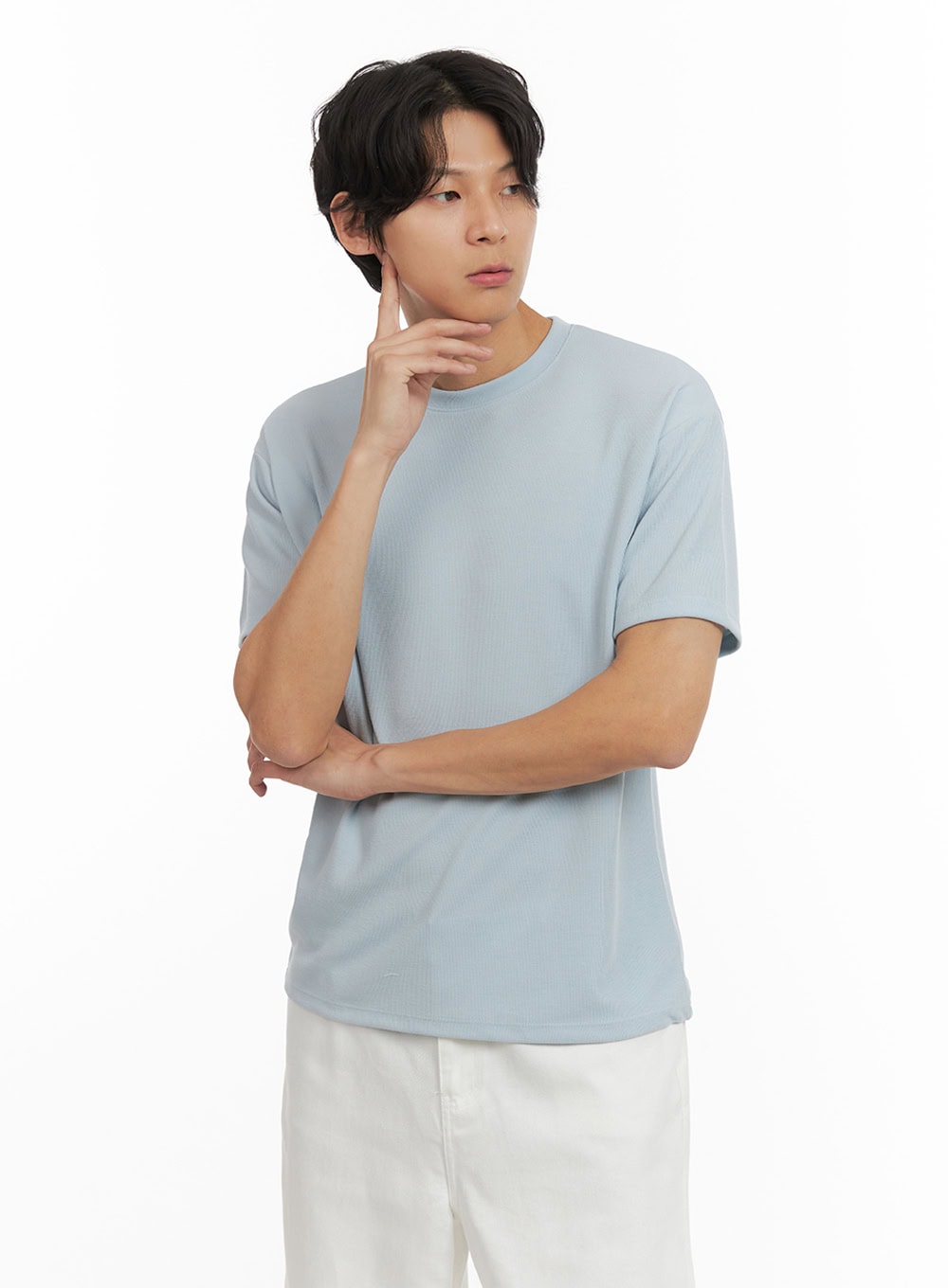 Men's Basic T-Shirt (Light Blue) IY410