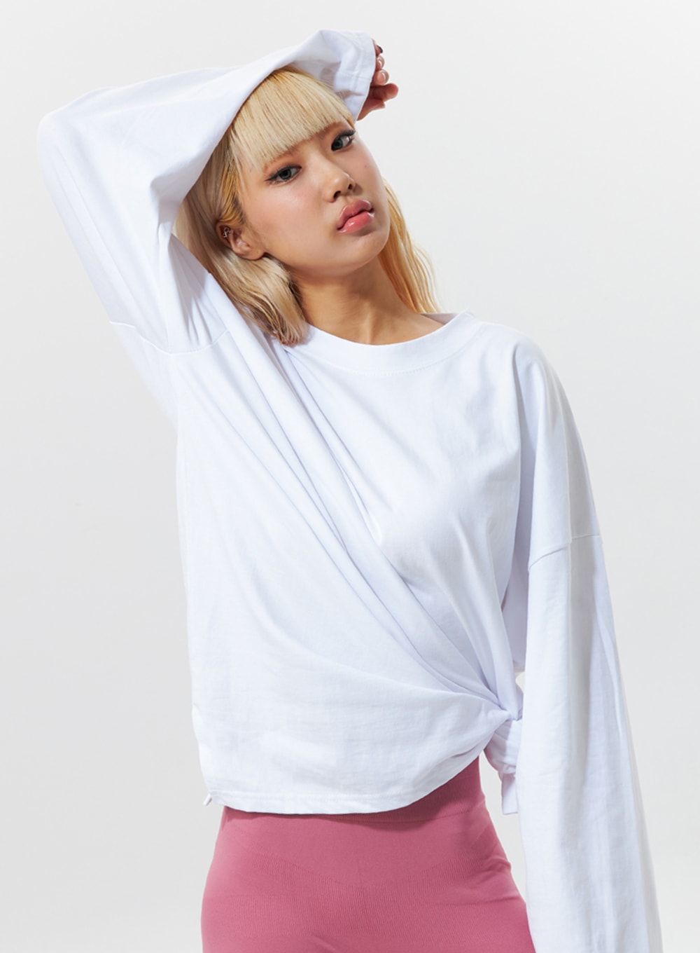 Loose-Fit Basic Long-Sleeve Tee IG320
