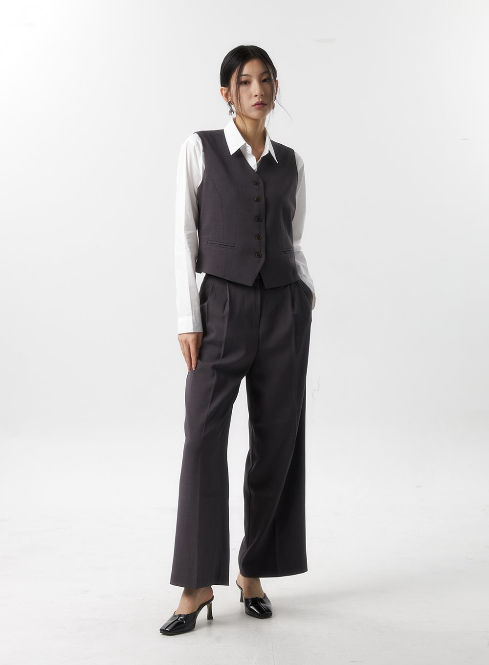 Wide Fit Tailored Pants IS315