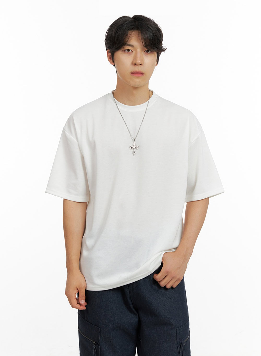 Men's Basic Round Neck T-Shirt IG409