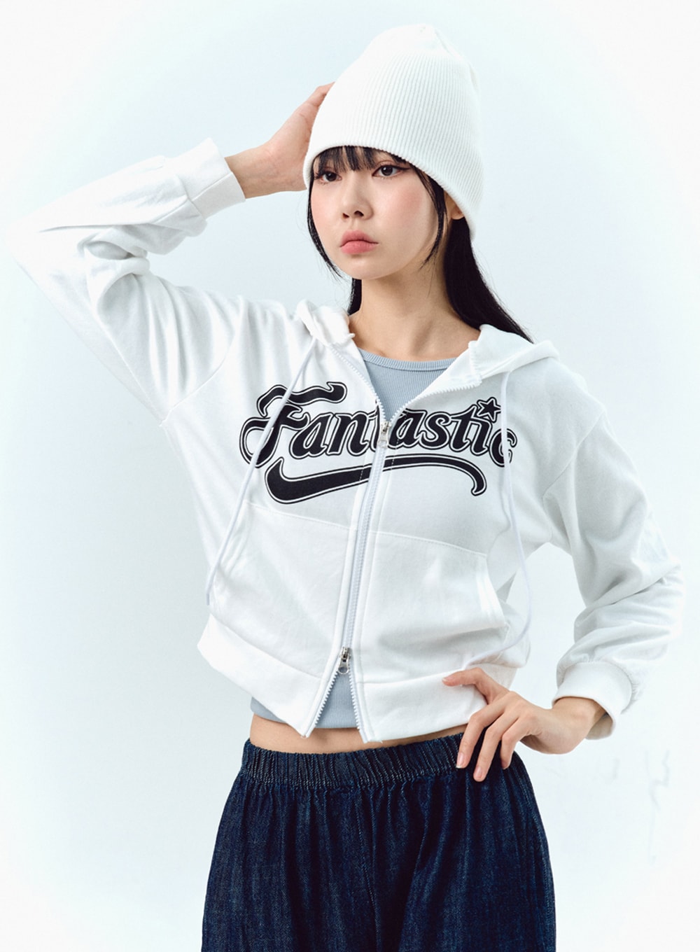 Graphic Zip-Up Hoodie IG303