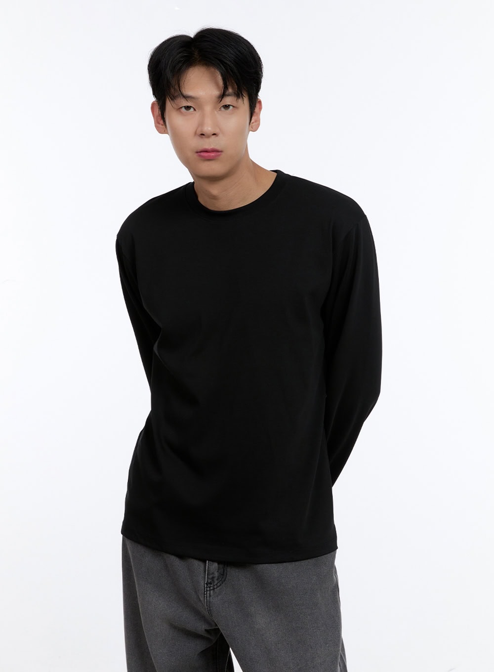 Men's Basic Long Sleeve (Black) IG427