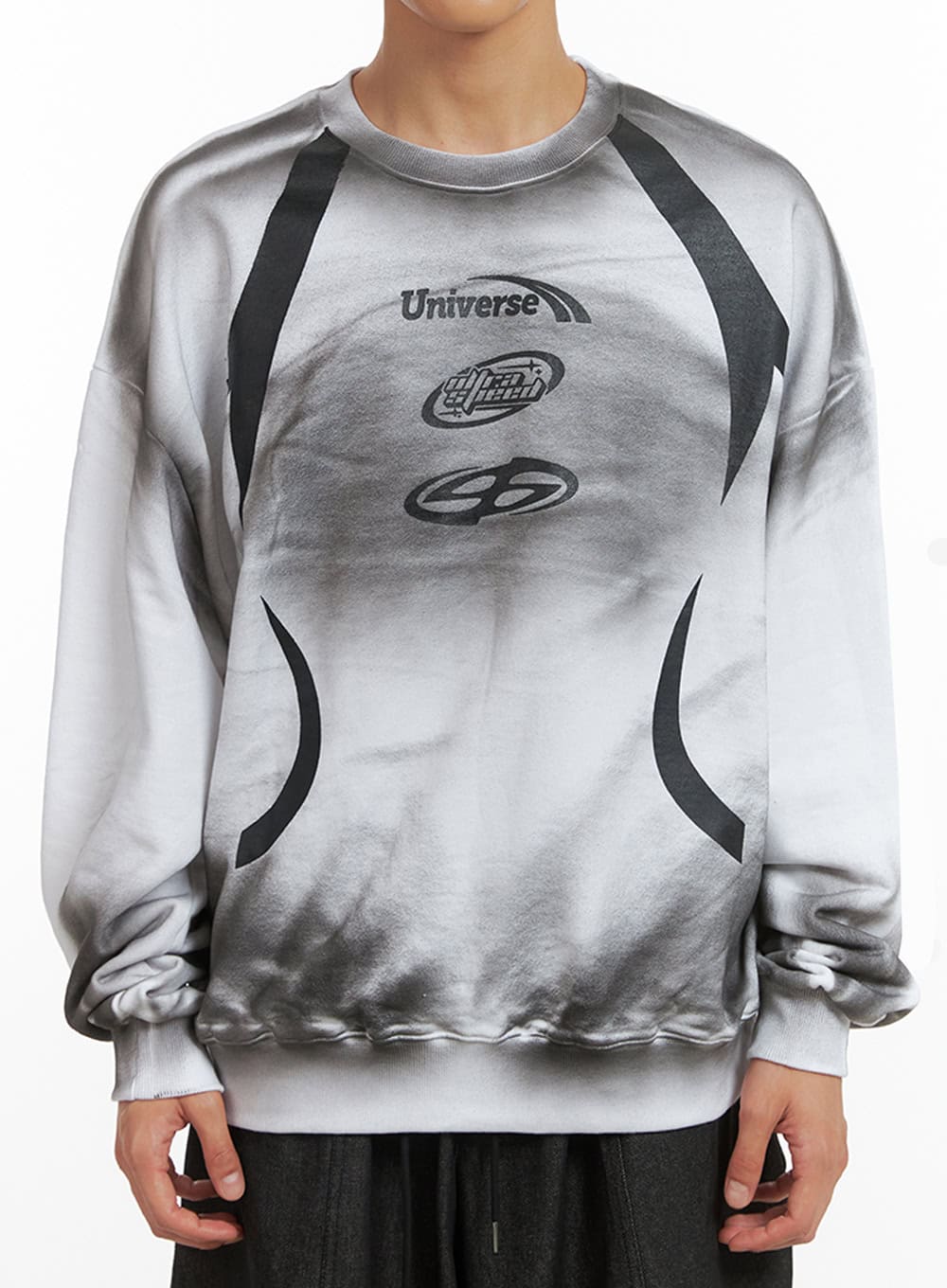 Men's Oversized Tie-Dye Graphic Sweatshirt IO402