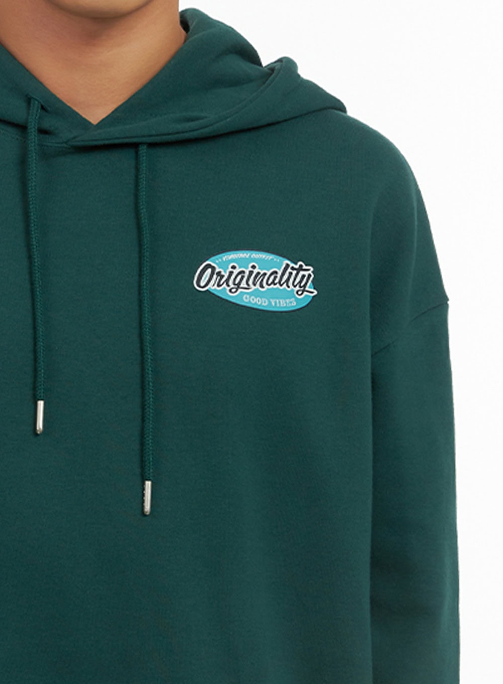 Men's Graphic Hooded Sweatshirt (Dark green) IS420