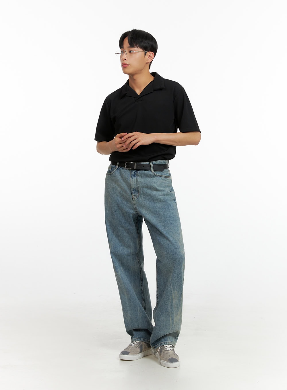 Men's Vintage Loose Fit Straight Jeans IU412