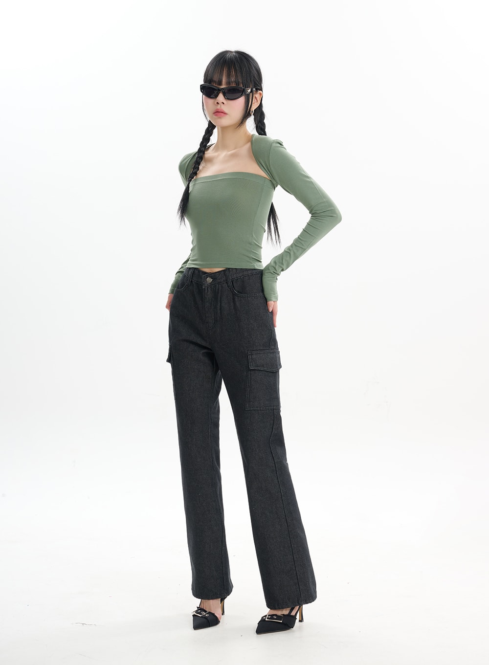 Hollow Out Shrug and Solid Tube Top IF413