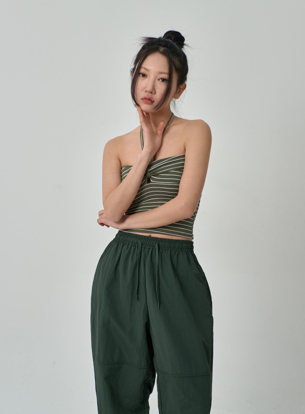 Stripe Cropped Top IF309