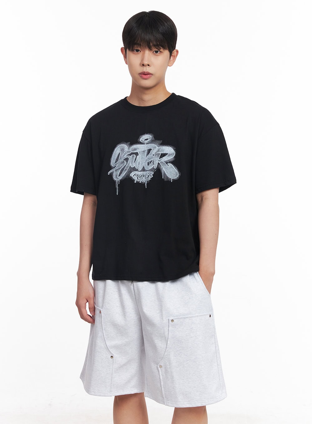 Men's Loose-Fit Graffiti T-Shirt IY520