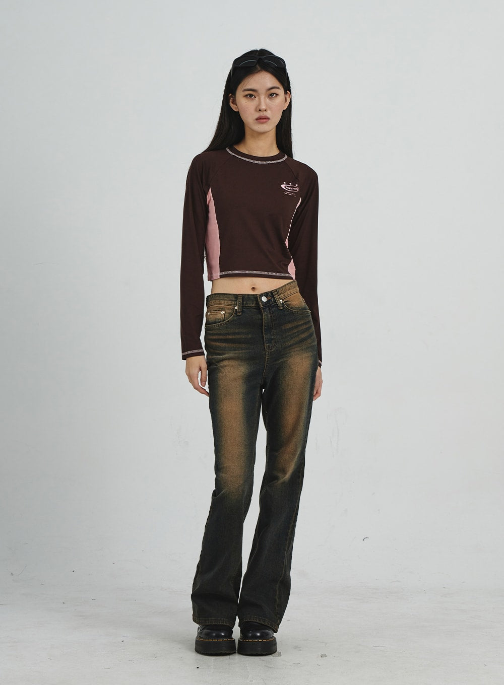 Vintage Washing Bootcut Jeans CD02