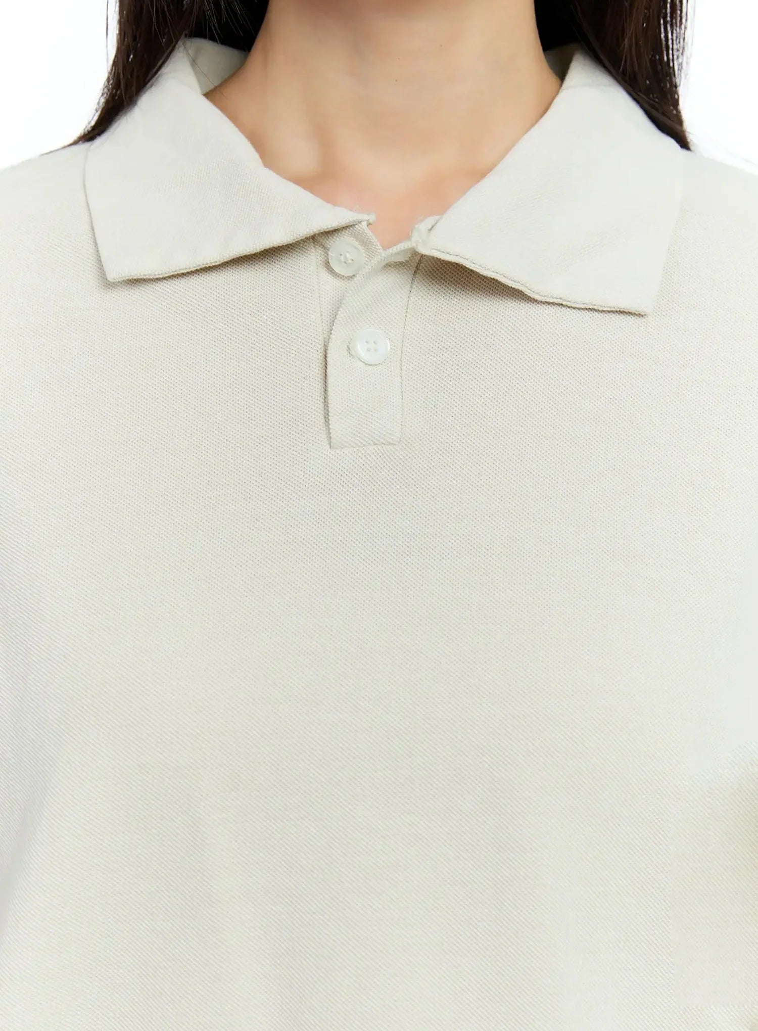 Oversized Short-Sleeve Polo Shirt IU523