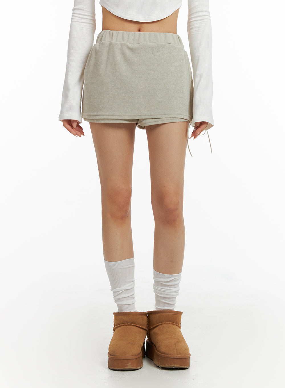 Ribbon X Strap Terry Skorts CJ408